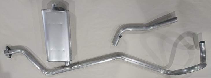 1978-79 Oldsmobile Cutlass V8 Single Cat-back Exhaust w/Transverse Muffler and 1 Tailpipe