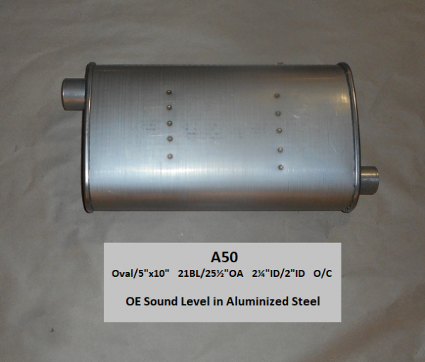 Oval Aluminized Steel OE Sound Level Muffler Waldron's Exhaust